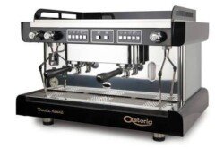 Astoria Pratic Avant semi-automatic coffee machine in black color front look